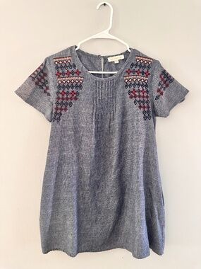 Dance & Marvel Embroidered Chambray dress w/ Pockets